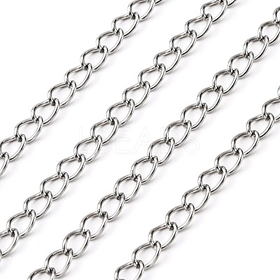Non-Tarnish 3.28 Feet 304 Stainless Steel Curb Chains X-CHS-Q001-22-1