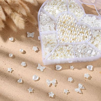 ABS Plastic Imitation Pearl Beads OACR-YW0001-50-1
