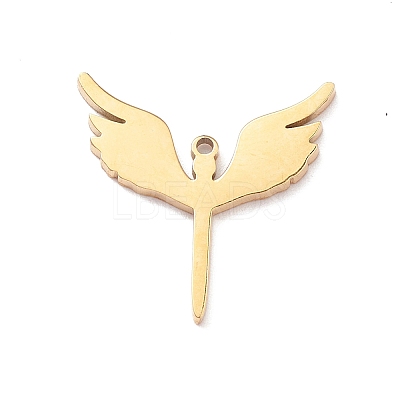 304 Stainless Steel Pendants STAS-R119-02G-1