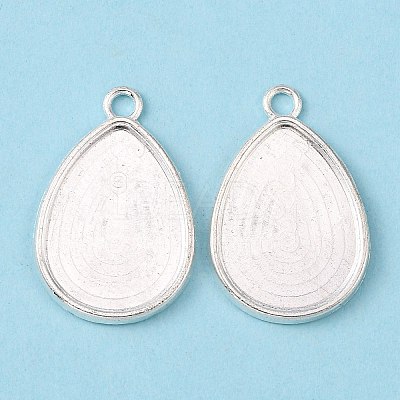 Teardrop Alloy Pendant Cabochon Settings PALLOY-N0088-01S-NF-1