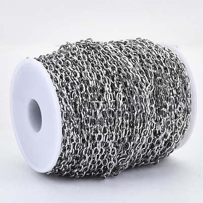Tarnish Resistant 304 Stainless Steel Chains CHS-S001-03C-P-1