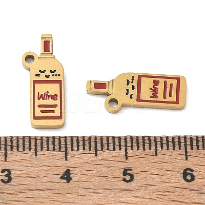 304 Stainless Steel Enamel Pendants SA-CBAD60D-08G-02-1