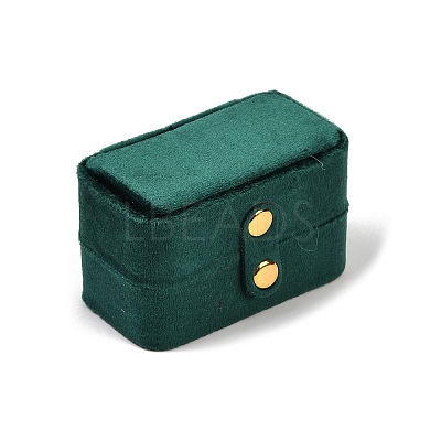 Mini Rectangle Velvet Ring Storage Boxes with Snap Buttons CON-Z009-02-1