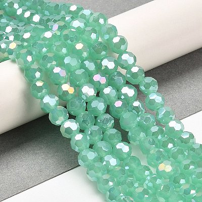 Imitation Jade Glass Beads Stands EGLA-A035-J6mm-B10-1
