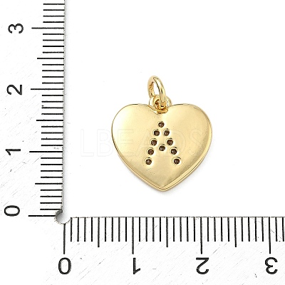 Brass Micro Pave Clear Cubic Zirconia Pendants KK-D229-01G-01-1