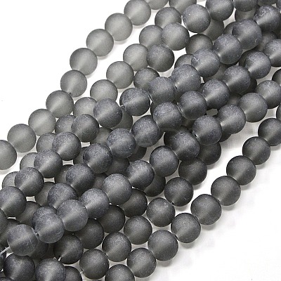 Baking Paint Transparent Glass Bead Strands X-GLAA-S031-4mm-12-1
