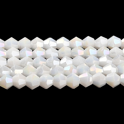 Opaque Solid Color Electroplate Glass Beads Strands LS-EGLA-A039-P4mm-B15-1