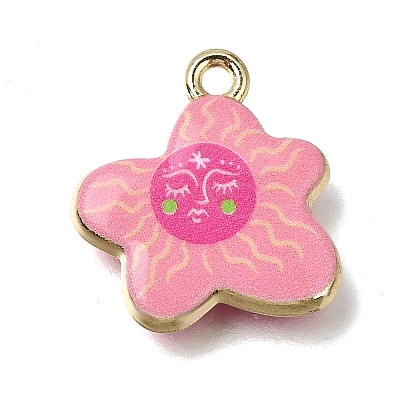 Printed Brass Pendants KK-CBAE379-02G-E-1