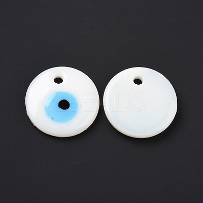 Handmade Lampwork Evil Eye Pendants LAMP-E106-02A-01-1