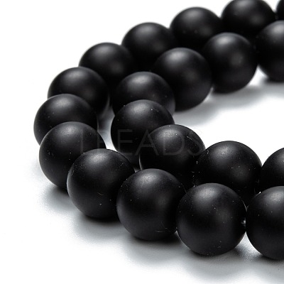 Natural Black Onyx Beads Strands X-G-Z024-01A-1