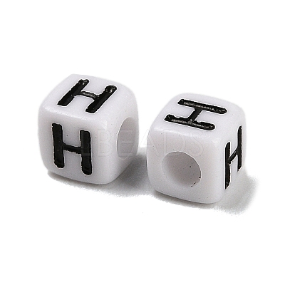 Opaque Acrylic Beads OACR-S076-01H-1