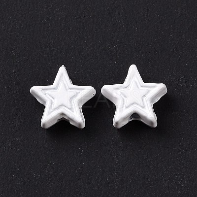 Spray Painted Alloy Beads PALLOY-K001-02N-1