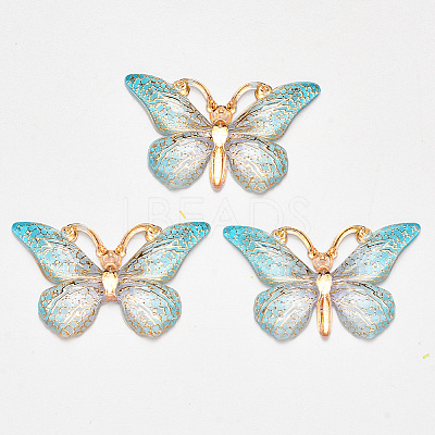 Transparent Acrylic Pendants LS-TACR-R140-08G-1