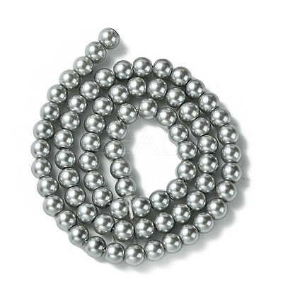 Eco-Friendly Dyed Glass Pearl Beads Strands HY-A008-6mm-RB031-1