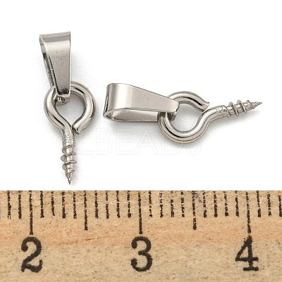 Tarnish Resistant 304 Stainless Steel Screw Eye Pin Peg Bails STAS-R233-01C-P-1