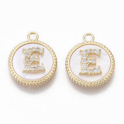 Brass Micro Pave Cubic Zirconia Pendants KK-T062-04E-NF-1