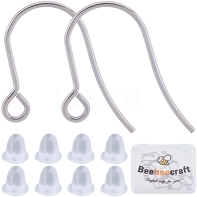 20Pcs 316 Surgical Stainless Steel Earring Hooks STAS-BBC0008-56-1