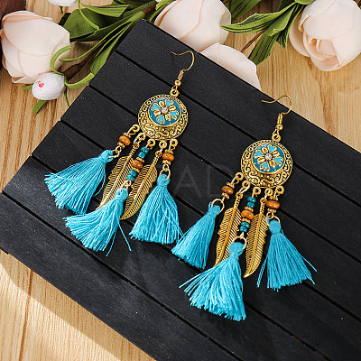 Alloy Oval Chandelier Earrings FS-WGD7741-11-1
