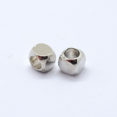 Cube Brass Spacer Beads KK-L015A-01P-1