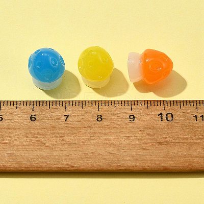 10Pcs Luminous Resin Mushroom Ornament RESI-FS0001-60B-1