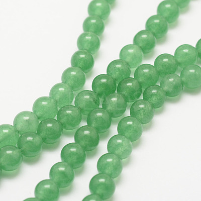 Natural White Jade Beads Strands G-G735-42-8mm-1-1