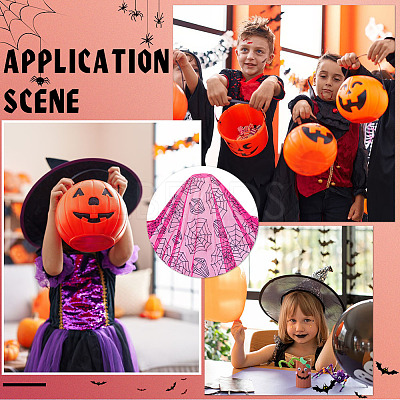 Halloween Theme Polyester Mesh Fabric DIY-WH0589-86B-1