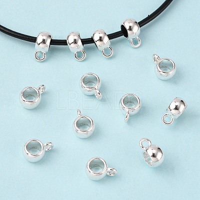 Tibetan Style Alloy Tube Bails TIBEP-LFH251Y-S-FF-1
