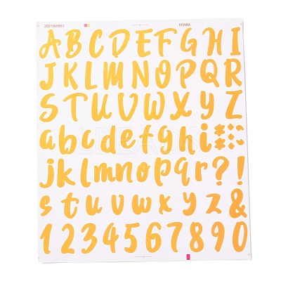 Number & Alphabet & Sign PVC Waterproof Self-Adhesive Sticker DIY-I073-04D-1