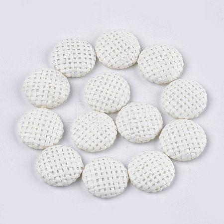 Handmade Straw Woven Cabochons WOVE-S119-04A-04-1