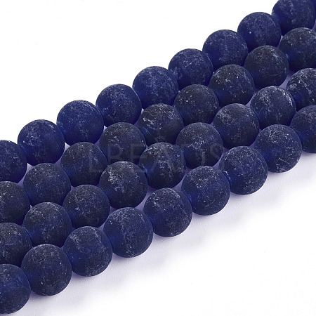 Transparent Glass Beads Strands GLAA-T032-T10mm-MD15-1