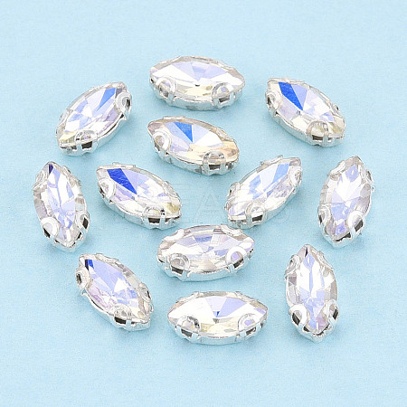 Sew on Rhinestone Montee Beads KK-T071-02B-1