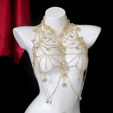 Alloy Crystal Rhinestone Teardrop Multi Layer Body Chains for Night Club FS-WGD641A-01-1