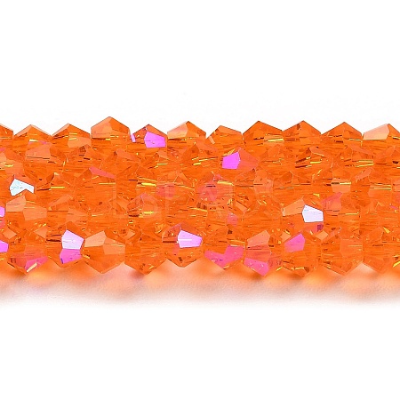 Transparent Electroplate Glass Beads Strands EGLA-A039-T3mm-L11-1