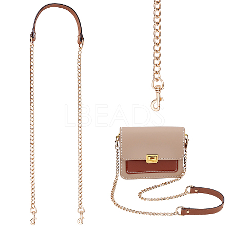 Zinc Alloy Curb Chain Crossbody Bag Straps DIY-WH0430-124A-1