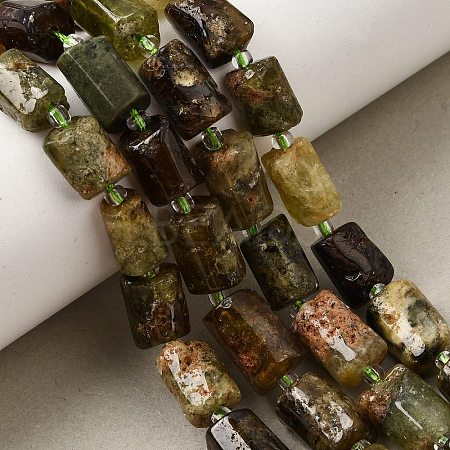 Natural Green Garnet Beads Strands GG-CBA8682-A10-1