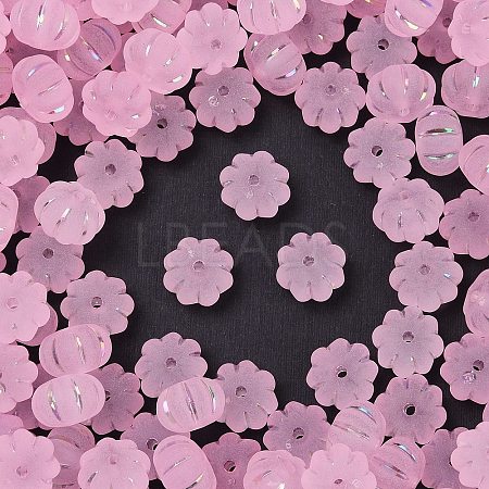 Frosted Transparent Acrylic Beads X1-OACR-P029-03B-05-1