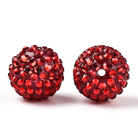 Transparent Resin Rhinestone Graduated Beads RESI-S314-18x20-05-1