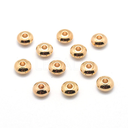 Rondelle Brass Beads KK-L112B-01G-1
