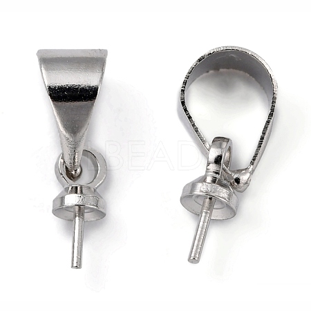 Brass Cup Pearl Peg Bails Pin Pendants KK02-1