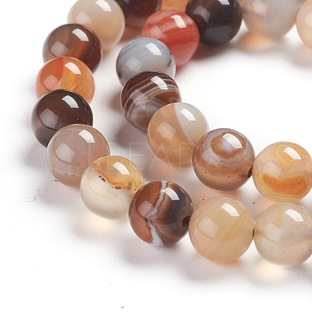 Natural Agate Imitation Botswana Beads Strands G-I281-01-8mm-1