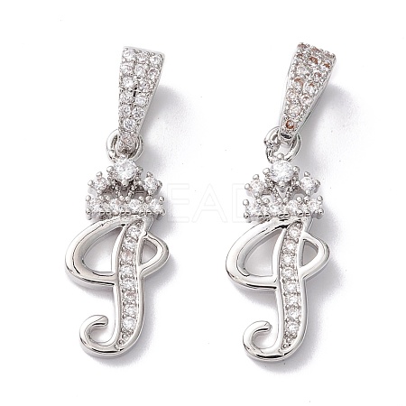 Eco-Friendly Brass Micro Pave Cubic Zirconia Pendants KK-K265-01P-I-1