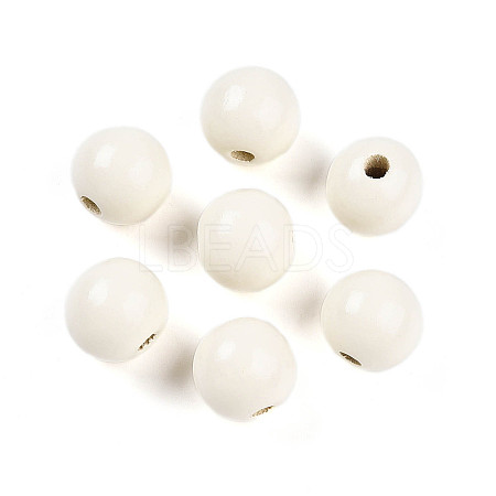 Painted Natural Wood Beads WOOD-A018-16mm-04-1