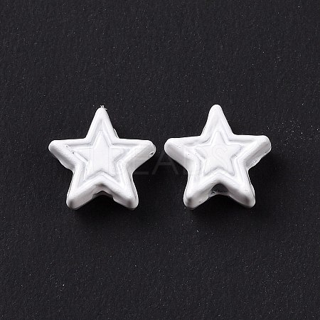 Spray Painted Alloy Beads PALLOY-K001-02N-1