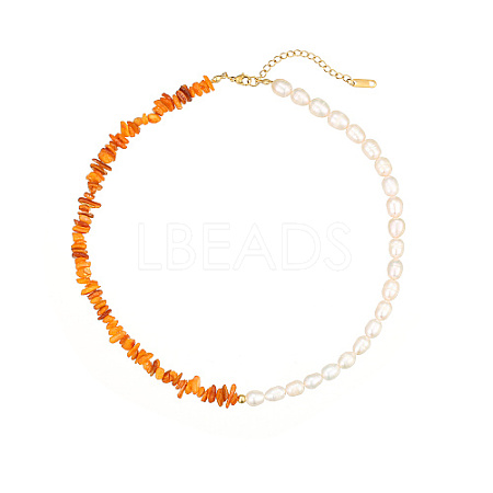 Natural Pearl & Shell Beaded Necklaces for Women HC9699-2-1