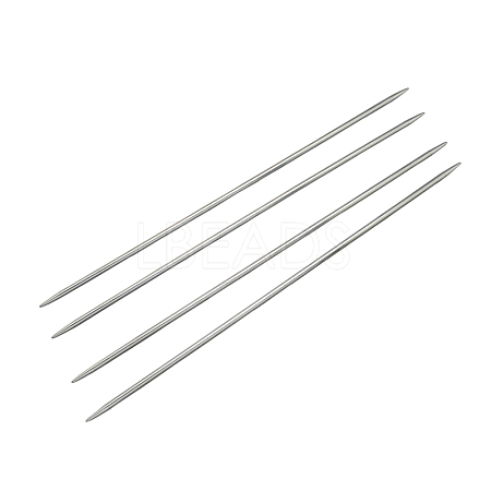 Stainless Steel Double Pointed Knitting Needles(DPNS) TOOL-R044-240x2.0mm-1