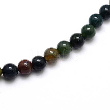 Natural Indian Agate Round Beads Strands G-G735-01-4mm-1