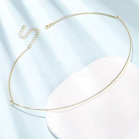 1.5MM Brass Torque Choker Necklaces KK-CBA3297-12G-1