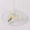 Transparent Acrylic Beads Wine Glass Charms AJEW-JO00014-3