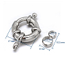 Brass Spring Ring Clasps KK-L082E-01P-3