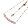 Ion Plating(IP) 304 Stainless Steel Cable Chain Necklaces NJEW-G081-05RG-1
